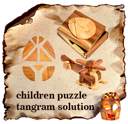 children puzzle solution and templates for tangram puzzle
