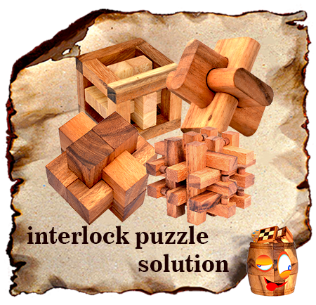 solution for interlock puzzle and wood knots