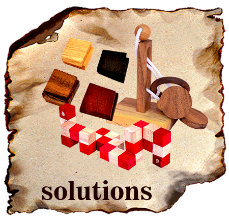 Wooden puzzle solution and games rules for wooden dice games and strategy games