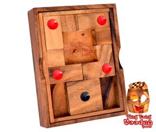 Khun Pan center wood puzzle game sliding game from monkey pod wooden wooden games and puzzle thailand